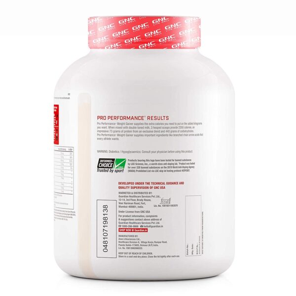 GNC Pro Performance Weight Gainer – 3 kg (Double Chocolate) - Image 3