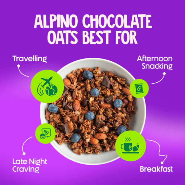 ALPINO HIGH PROTEIN SUPER ROLLED OATS CHOCOLATE 2.5KG + FREE BOWL 🥣 - Image 5