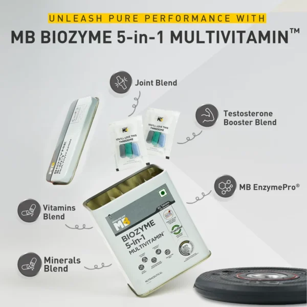 MuscleBlaze Biozyme 5-in-1 Multivitamin 90 Tabs - Image 5