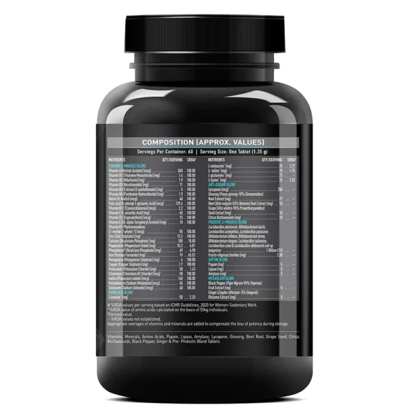 MuscleBlaze MB-Vite Daily Multivitamin 60 Tablets - Image 3