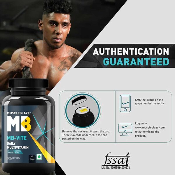 MuscleBlaze MB-Vite Daily Multivitamin 60 Tablets - Image 7