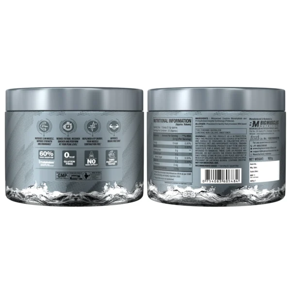 Big Muscle Creatine 100gm (Unflavored) - Image 3