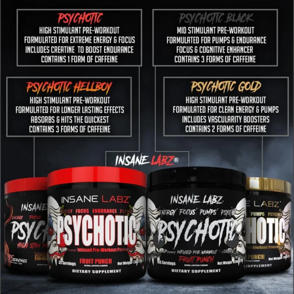INSANE LABZ PSYCHOTIC BLACK | PRE-WORKOUT| 35 SERVINGS - Image 4