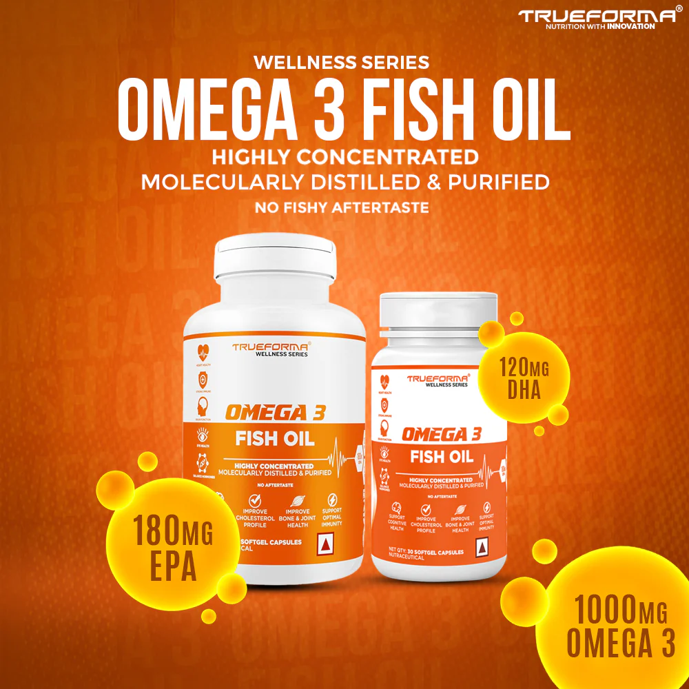 Trueforma Omega 3 Fish Oil with Vitamin D3 - 60 Softgel - Image 7