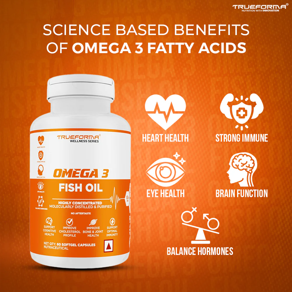 Trueforma Omega 3 Fish Oil with Vitamin D3 - 60 Softgel - Image 6