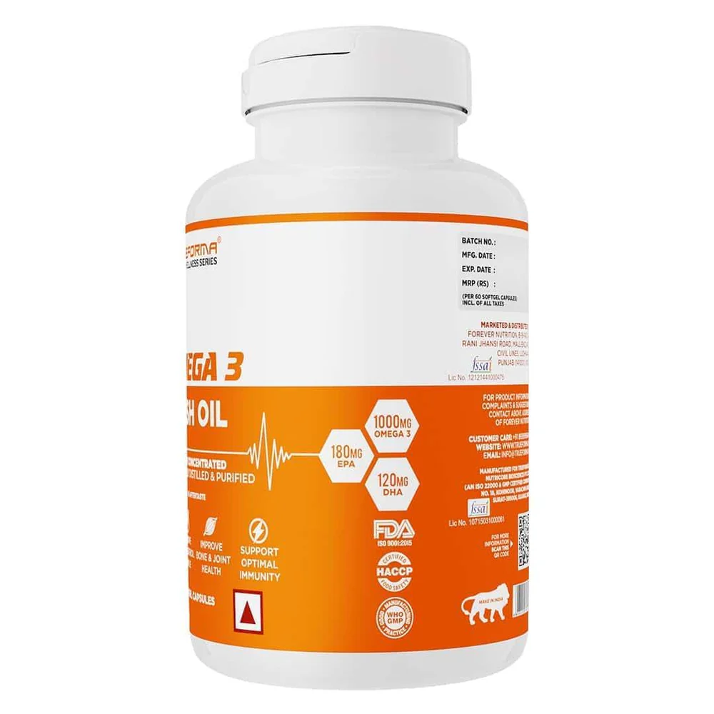 Trueforma Omega 3 Fish Oil with Vitamin D3 - 60 Softgel - Image 4