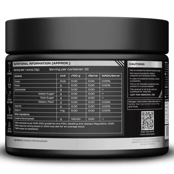 BeastLife Creatine Monohydrate – 100g (Unflavoured) - Image 3