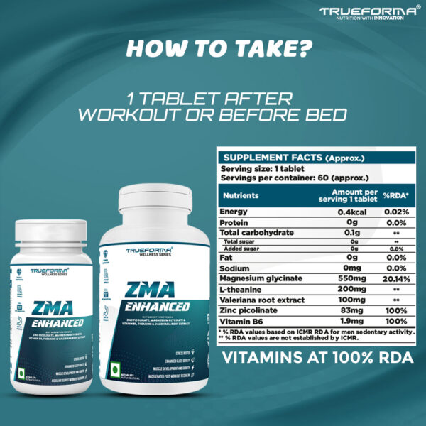 Trueforma ZMA Enhanced 60 Tablets - Image 8