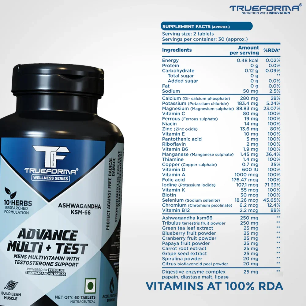 Trueforma® Advance Multi + Test – Wellness & Vitality Support - 60 Tabs - Image 4