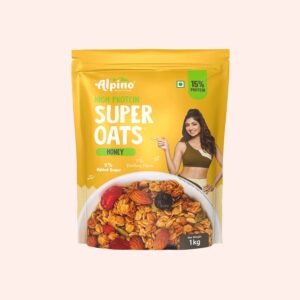 Alpino High Protein Super Rolled Oats Honey 1kg