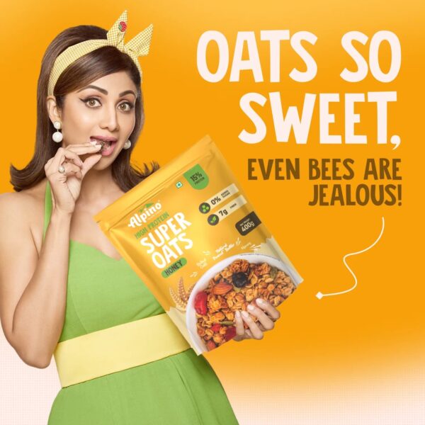 Alpino High Protein Super Rolled Oats Honey 1kg - Image 4