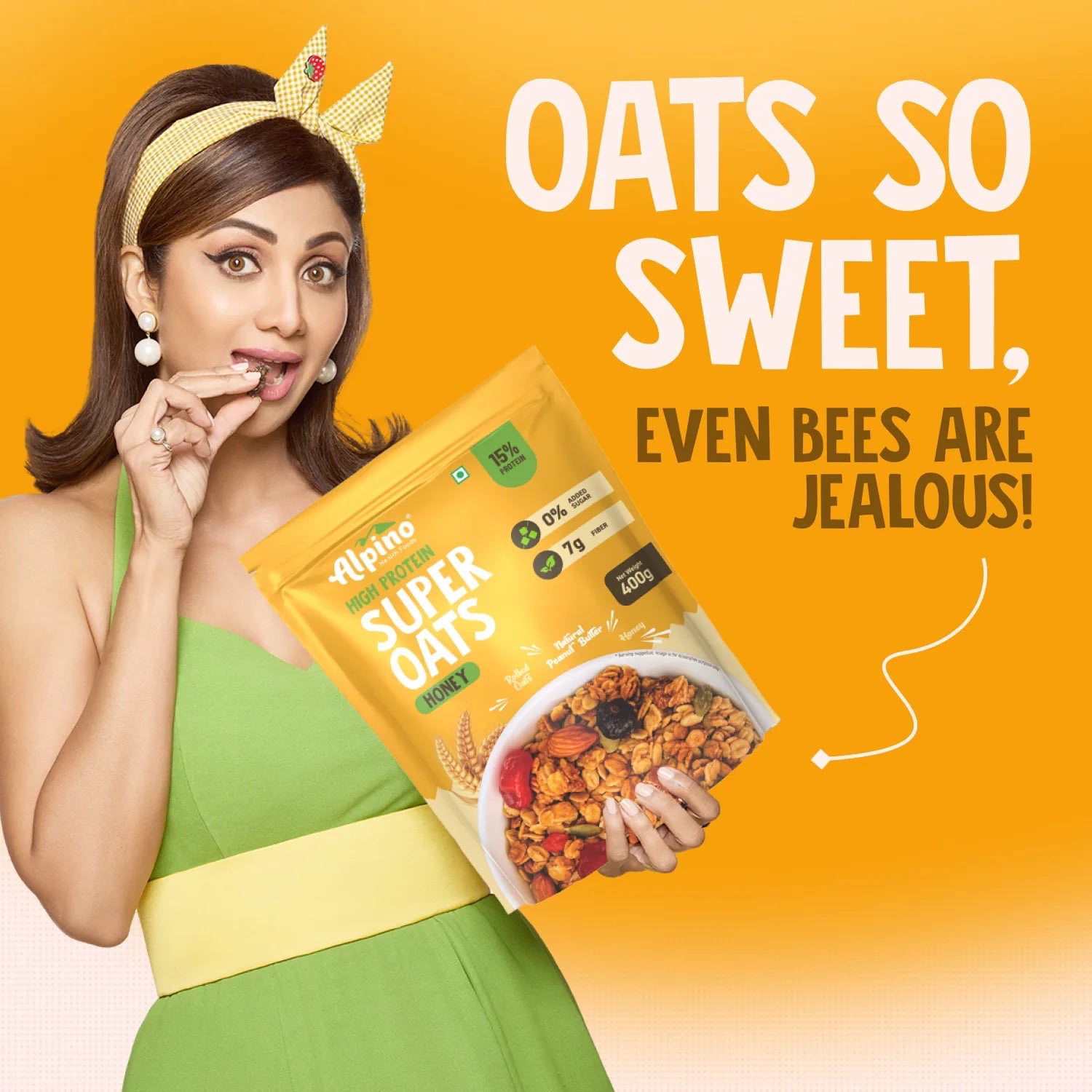 Alpino High Protein Super Rolled Oats Honey 1kg - Image 4