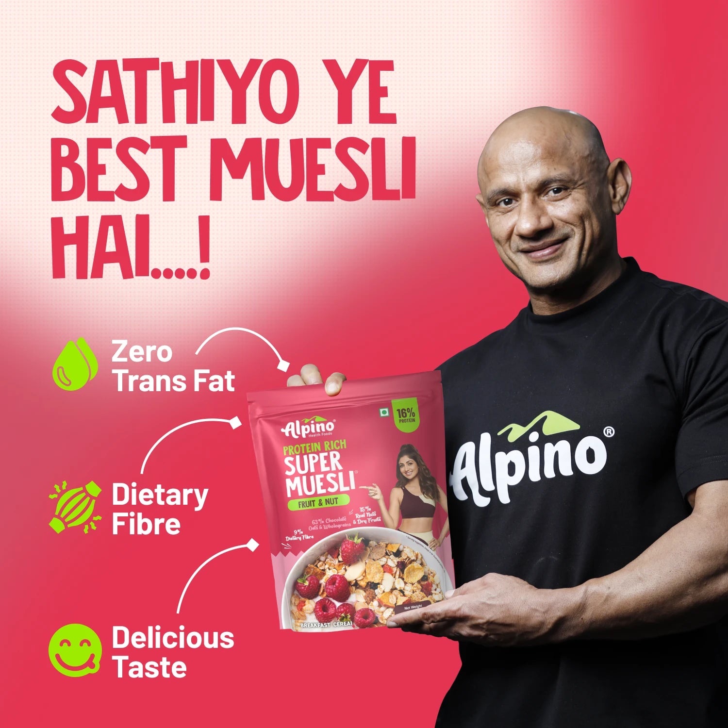 Alpino High Protein Super Muesli Fruit & Nuts – 750g - Image 7