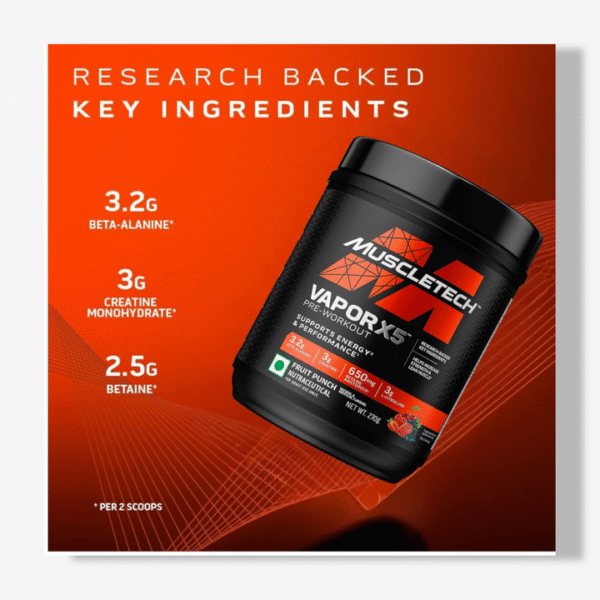 MuscleTech Vapor X5 Pre‑Workout 270g - Image 4