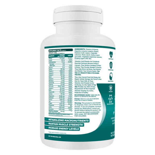 Trueforma True Vita Multivitamin-60 Tablets - Image 4