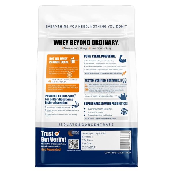 AS-IT-IS Atom Whey Protein with Digestive Enzymes – 1kg - Image 4