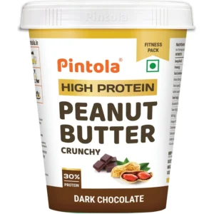 Pintola High Protein Peanut Butter Dark Chocolate - 1 Kg (2.2 Lb), Crunchy