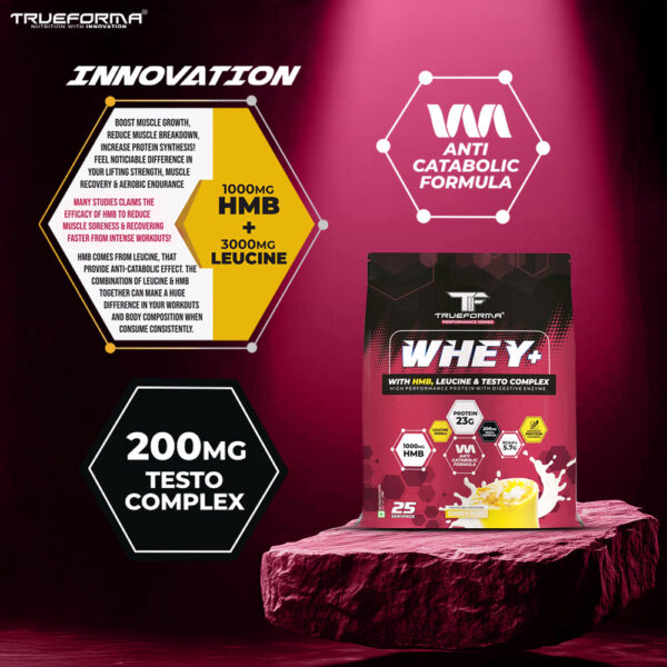 Trueforma® Whey+ Protein with HMB, Leucine, Ginseng & Tribulus 50 Serving - Image 4