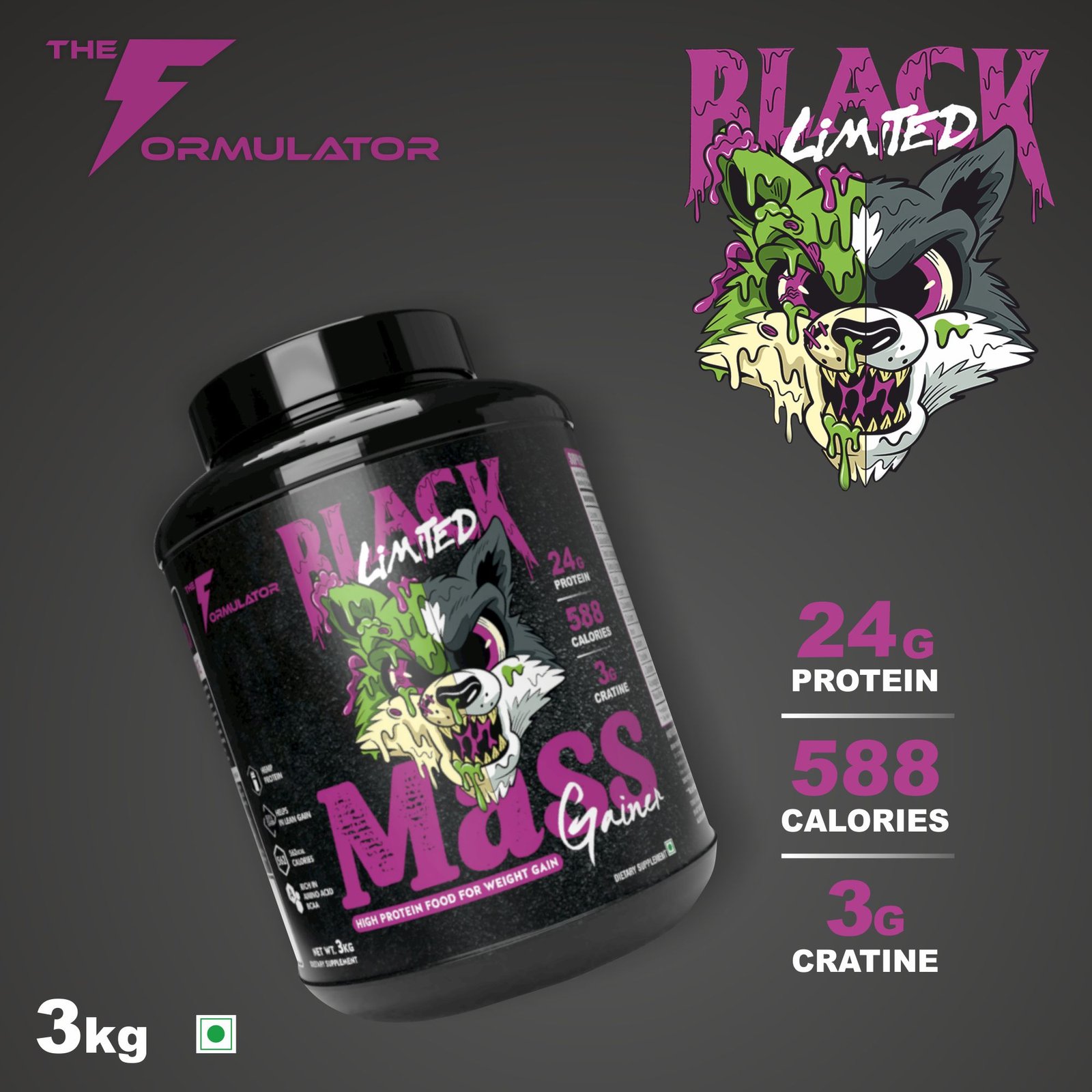 THE FORMULATOR BLACK LIMITED MASS GAINER - 3KG