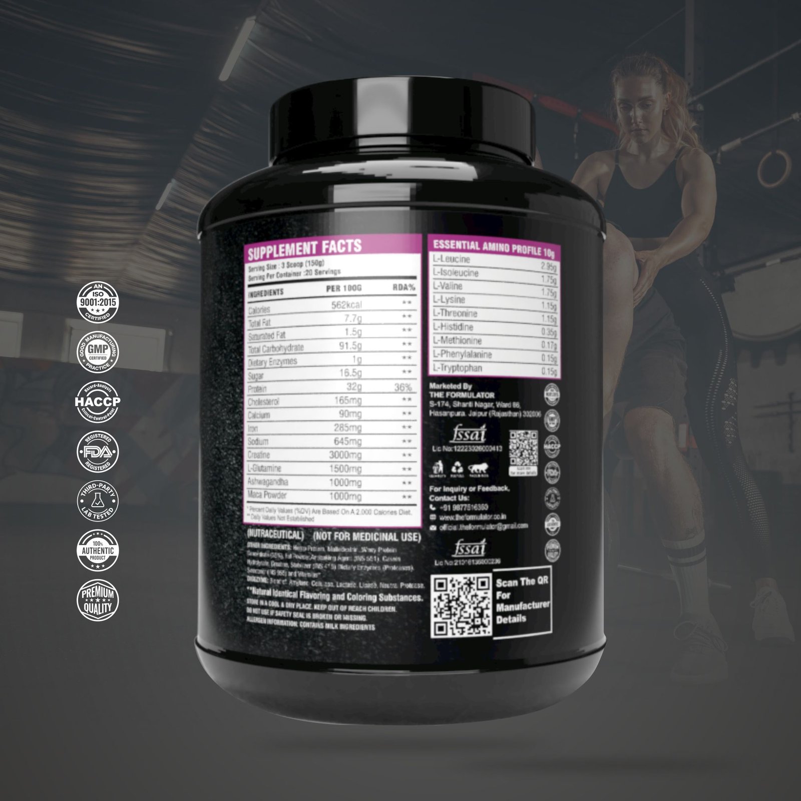 THE FORMULATOR BLACK LIMITED MASS GAINER - 3KG - Image 4