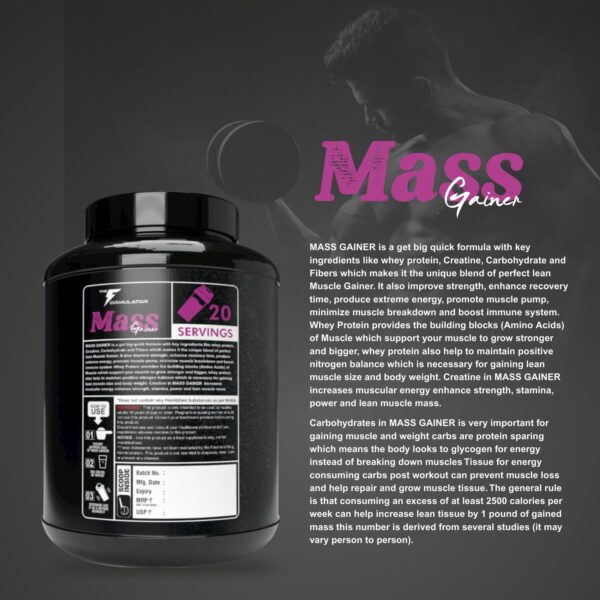 THE FORMULATOR BLACK LIMITED MASS GAINER - 3KG - Image 6