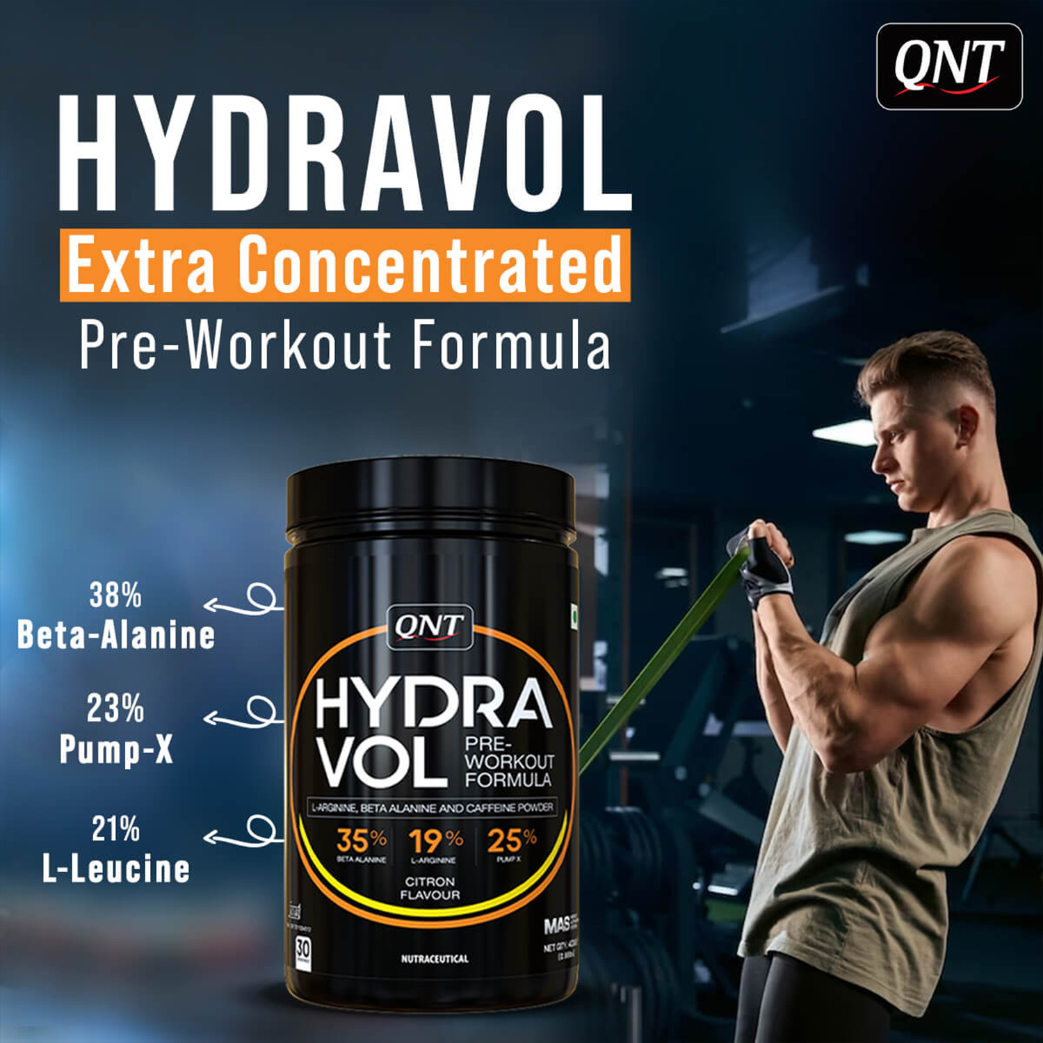 QNT Hydravol Pre-Workout Powder - FREE WHEY SAMPLE - Image 8
