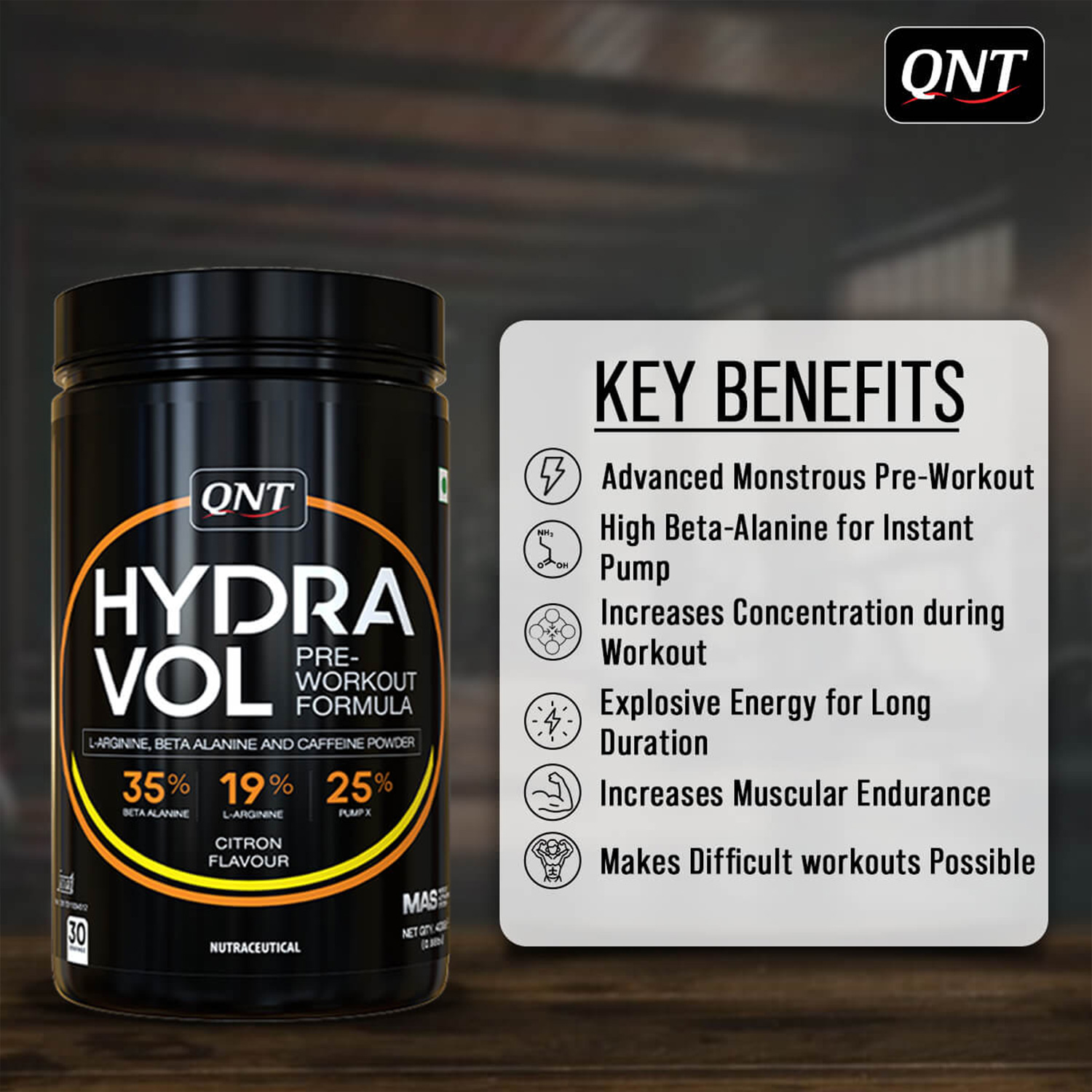 QNT Hydravol Pre-Workout Powder - FREE WHEY SAMPLE - Image 7