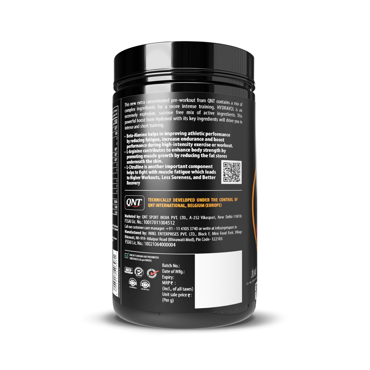 QNT Hydravol Pre-Workout Powder - FREE WHEY SAMPLE - Image 3