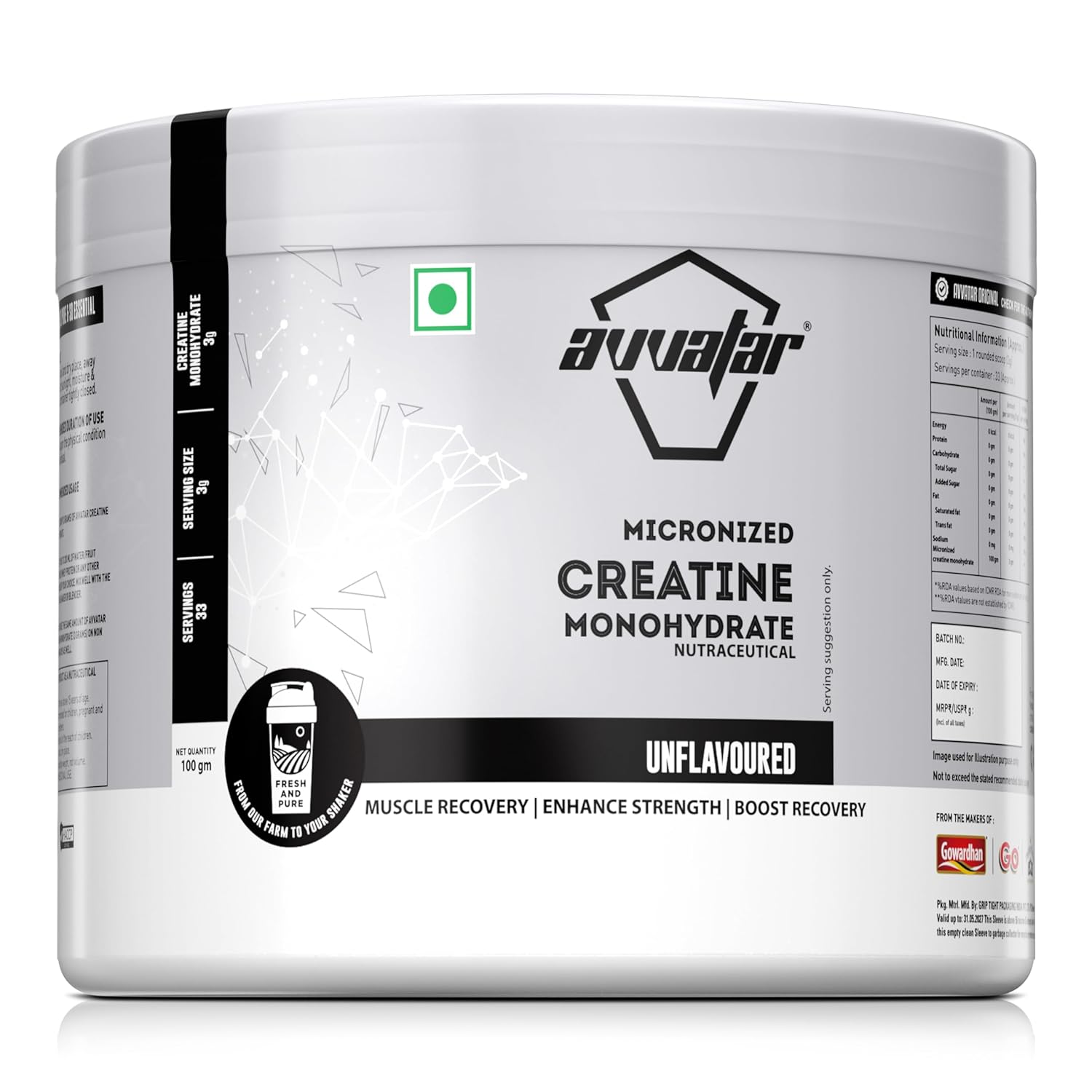 Avvatar Creatine Monohydrate – 100 g