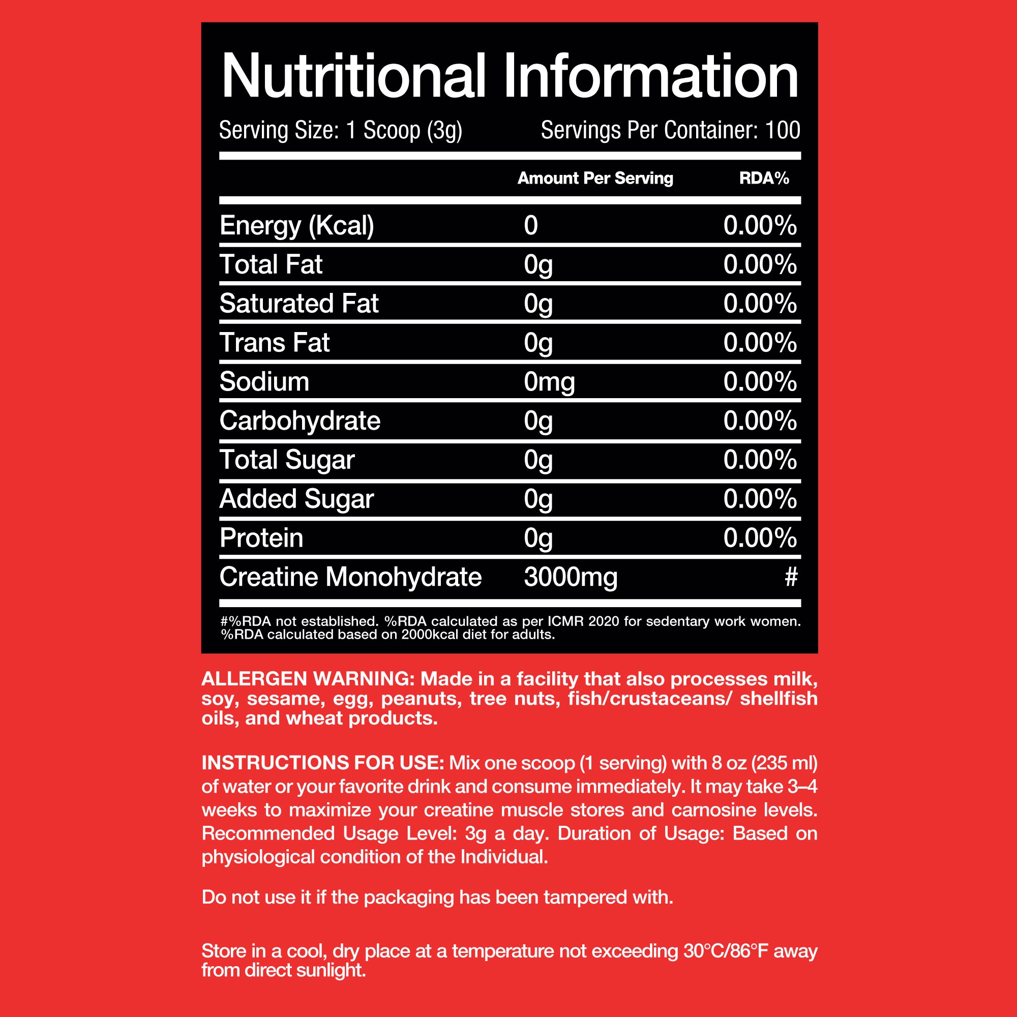 Big Ramy Labs RED REX Creatine 3000 mg - Unflavored (300 g) - Image 4