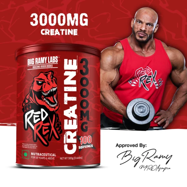 Big Ramy Labs RED REX Creatine 3000 mg - Unflavored (300 g) - Image 5