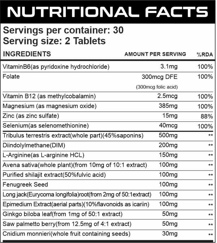 Ripped Up Nutrition Alpha Sterone Testosterone Booster - 60 Tablets - Image 4