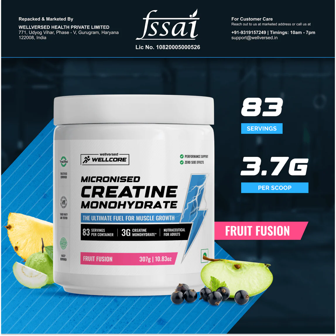 Wellcore Pure Micronised Creatine Monohydrate — ( 307g, 83 servings ) - Image 5