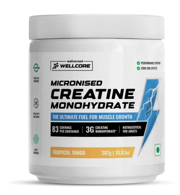 Wellcore Pure Micronised Creatine Monohydrate — 307 g (Tropical Tango)
