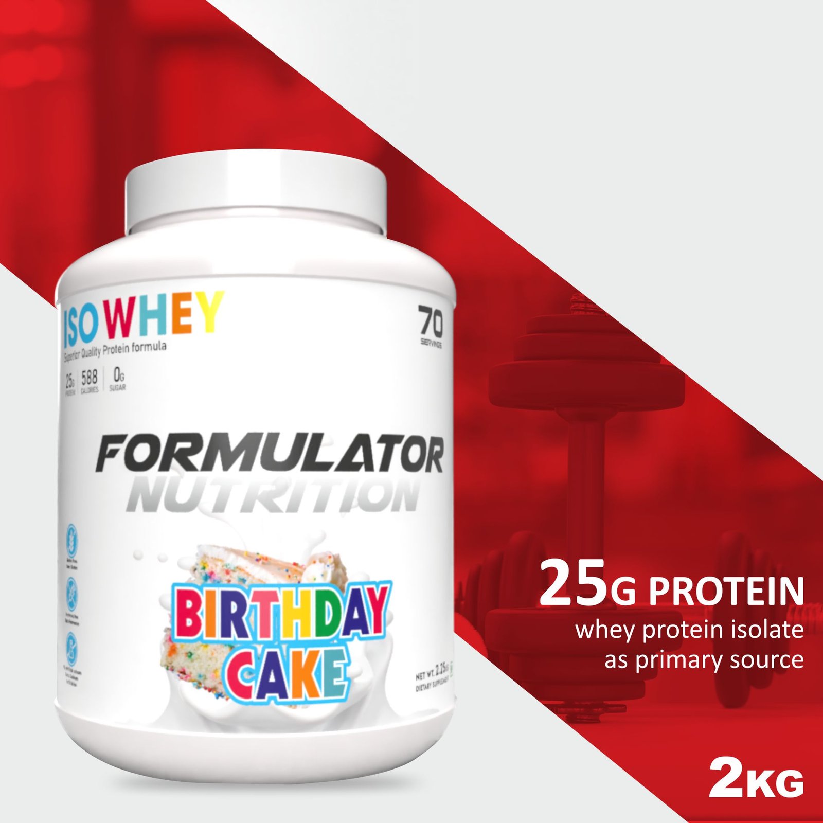 THE FORMULATOR Iso Whey | 25 g Protein | 70 Servings (Free Creatine) | (FREE Delivery) - Image 3