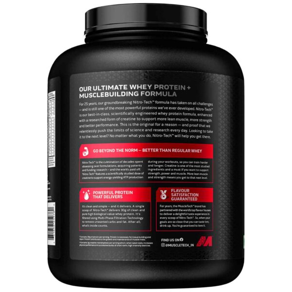 Muscletech Nitro-Tech Whey Protein - 1.81 Kg | 40 Servings - Image 3