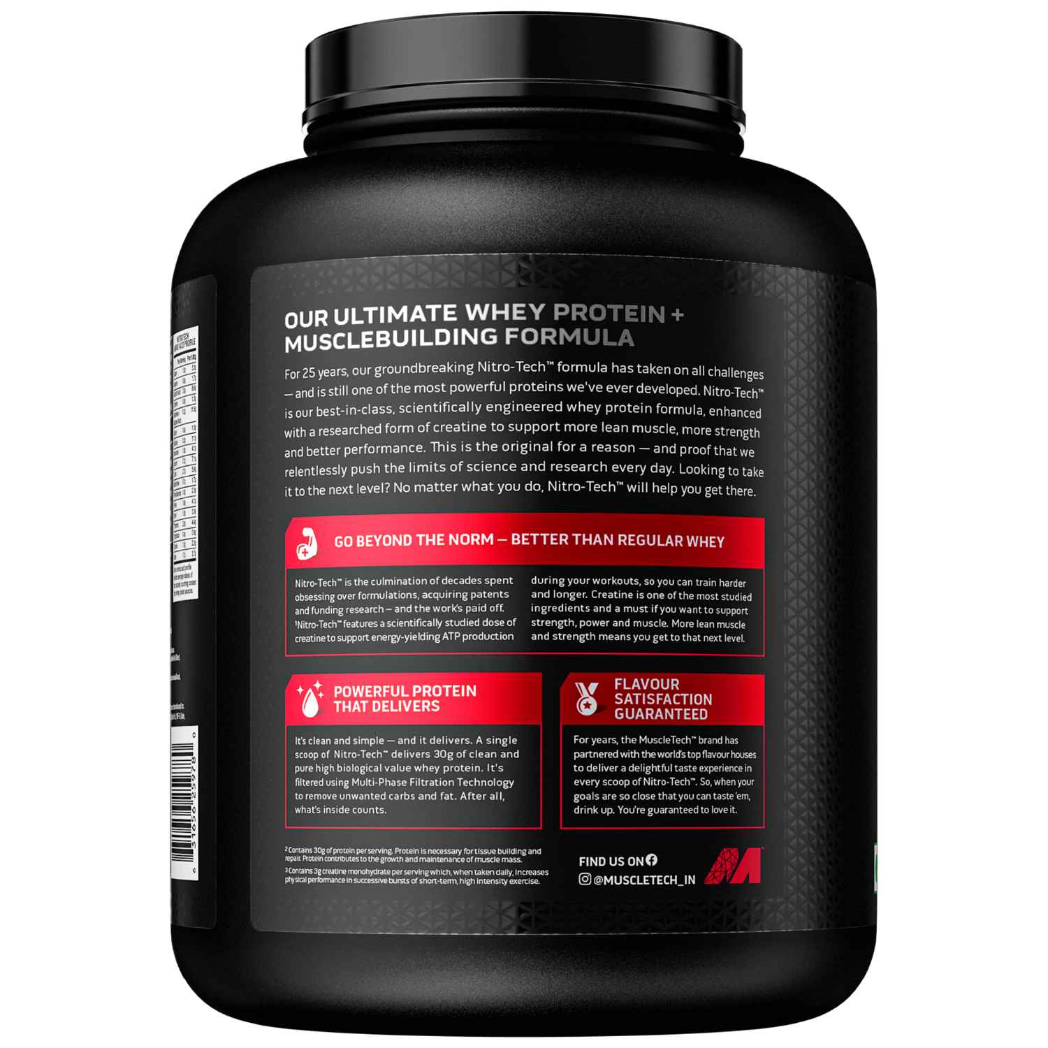 Muscletech Nitro-Tech Whey Protein - 1.81 Kg | 40 Servings - Image 3