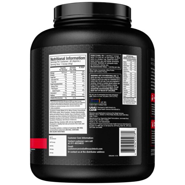 Muscletech Nitro-Tech Whey Protein - 1.81 Kg | 40 Servings - Image 4