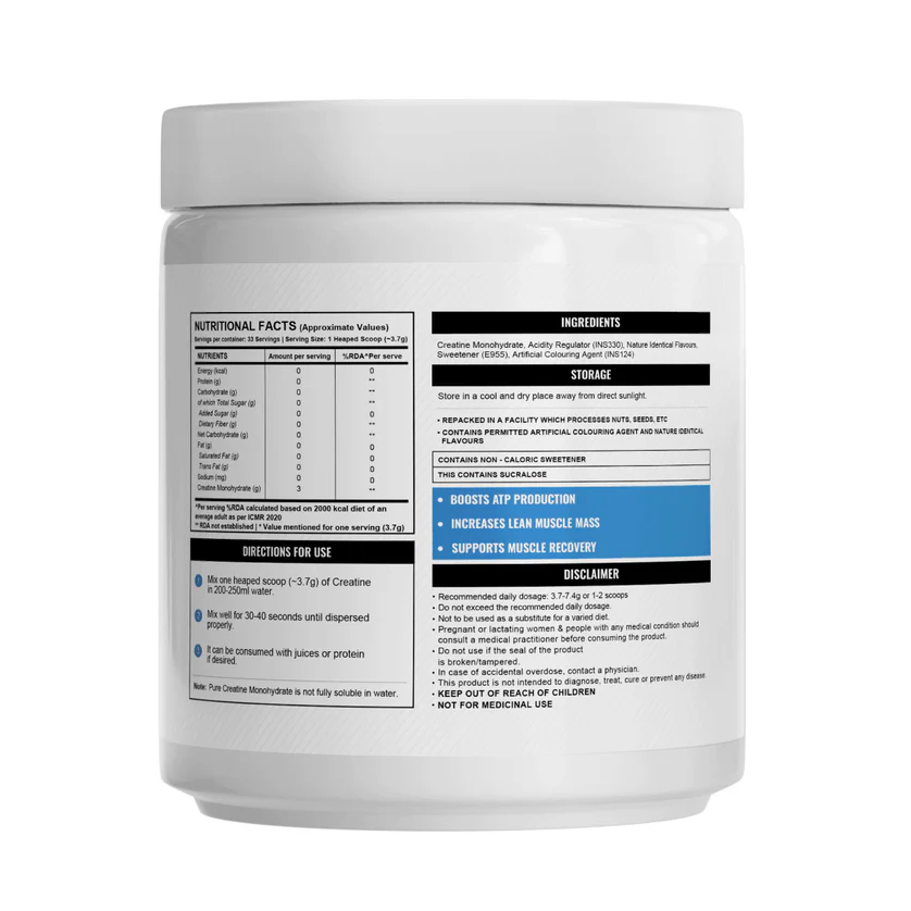 Wellcore Pure Micronised Creatine Monohydrate — 122 g (Fruit Fusion) - Image 3