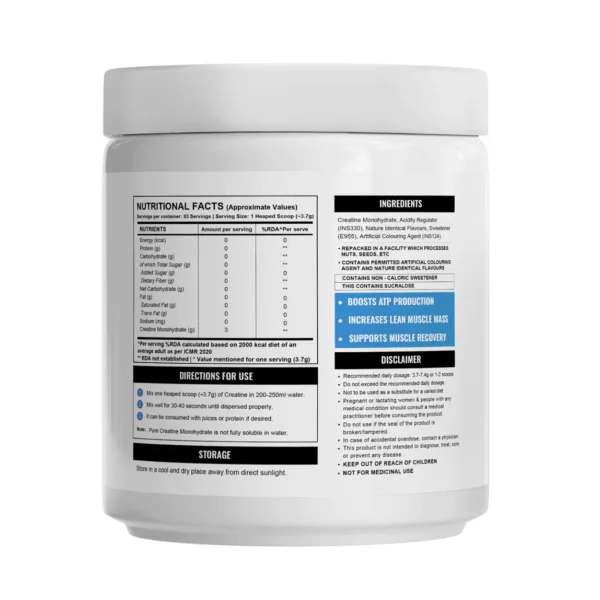 Wellcore Pure Micronised Creatine Monohydrate — 307 g (Fruit Fusion) - Image 3