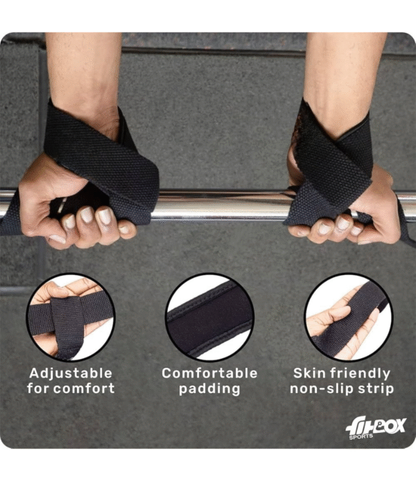 Sports Premium Lifting Straps, Powerlifting Wrist Supporter - Image 5