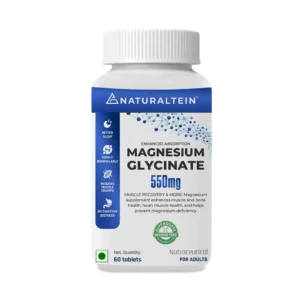 Naturaltein Magnesium Glycinate – 550 mg (60 Tabs)