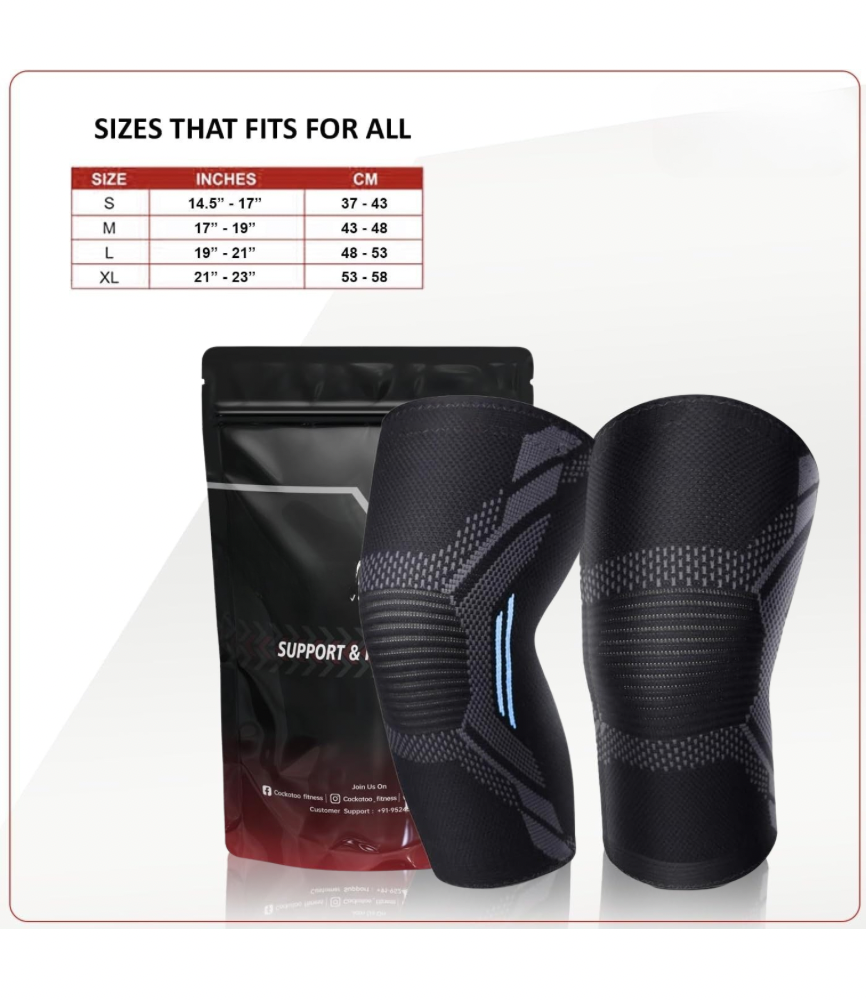 Knee Support for Men - Nylon & Spandex (Pack of 2) ( Premium Quality ) - Image 4