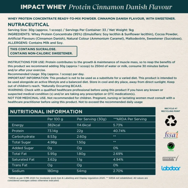 Myprotein Impact Whey Protein – 1 kg (  Keventers Coffee ) - Image 2