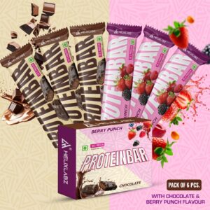 Helix Labz Protein Bar Combo – 20g Protein - Berry Punch - Pack of 6