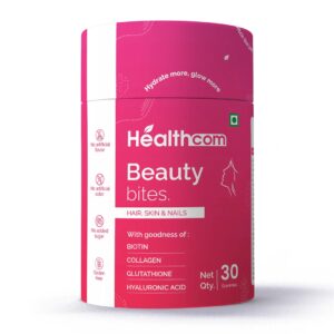 Healthcom Beauty Bites Gummies - Hair, Skin & Nails (30 Gummies - 1 Month)
