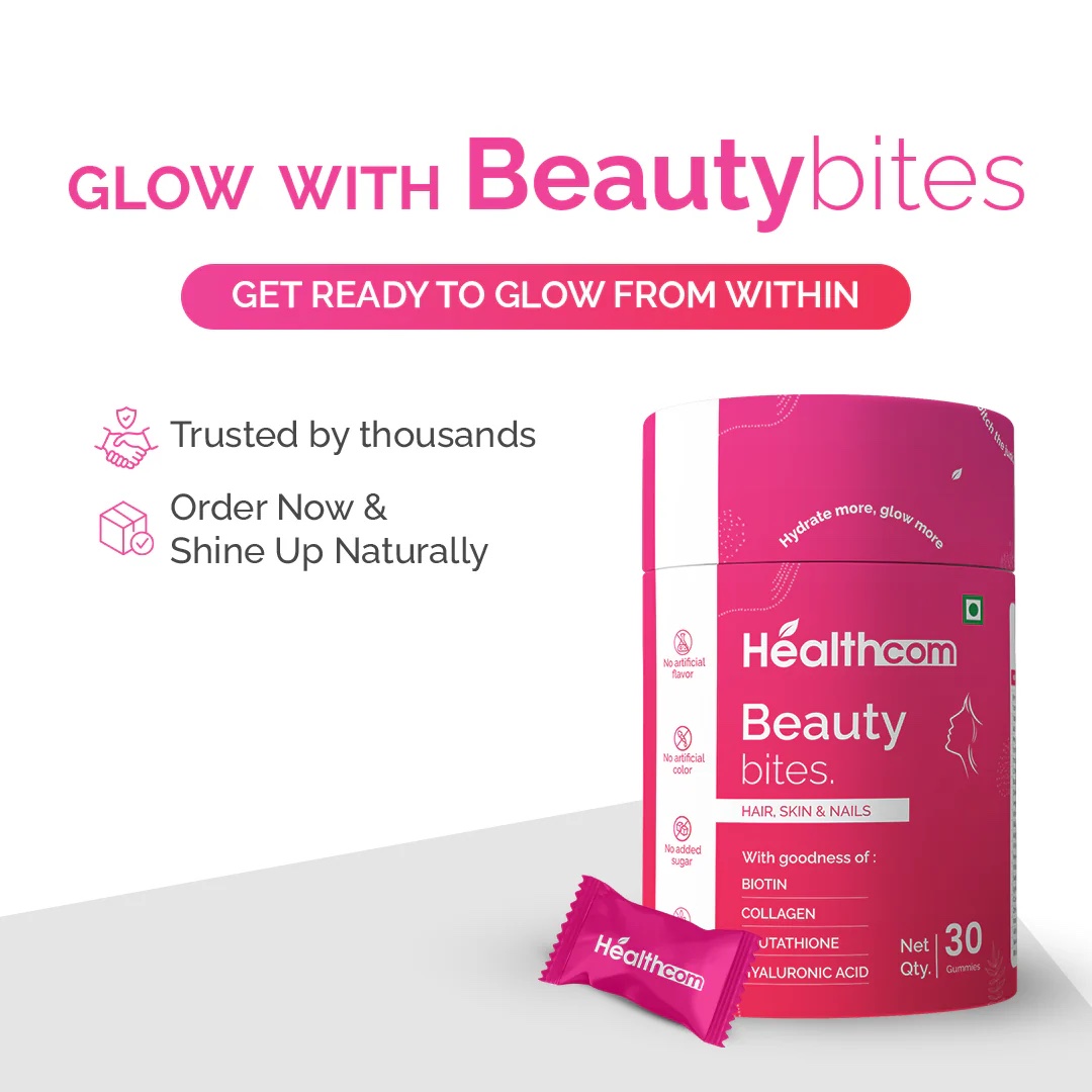 Healthcom Beauty Bites Gummies - Hair, Skin & Nails (30 Gummies - 1 Month) - Image 2