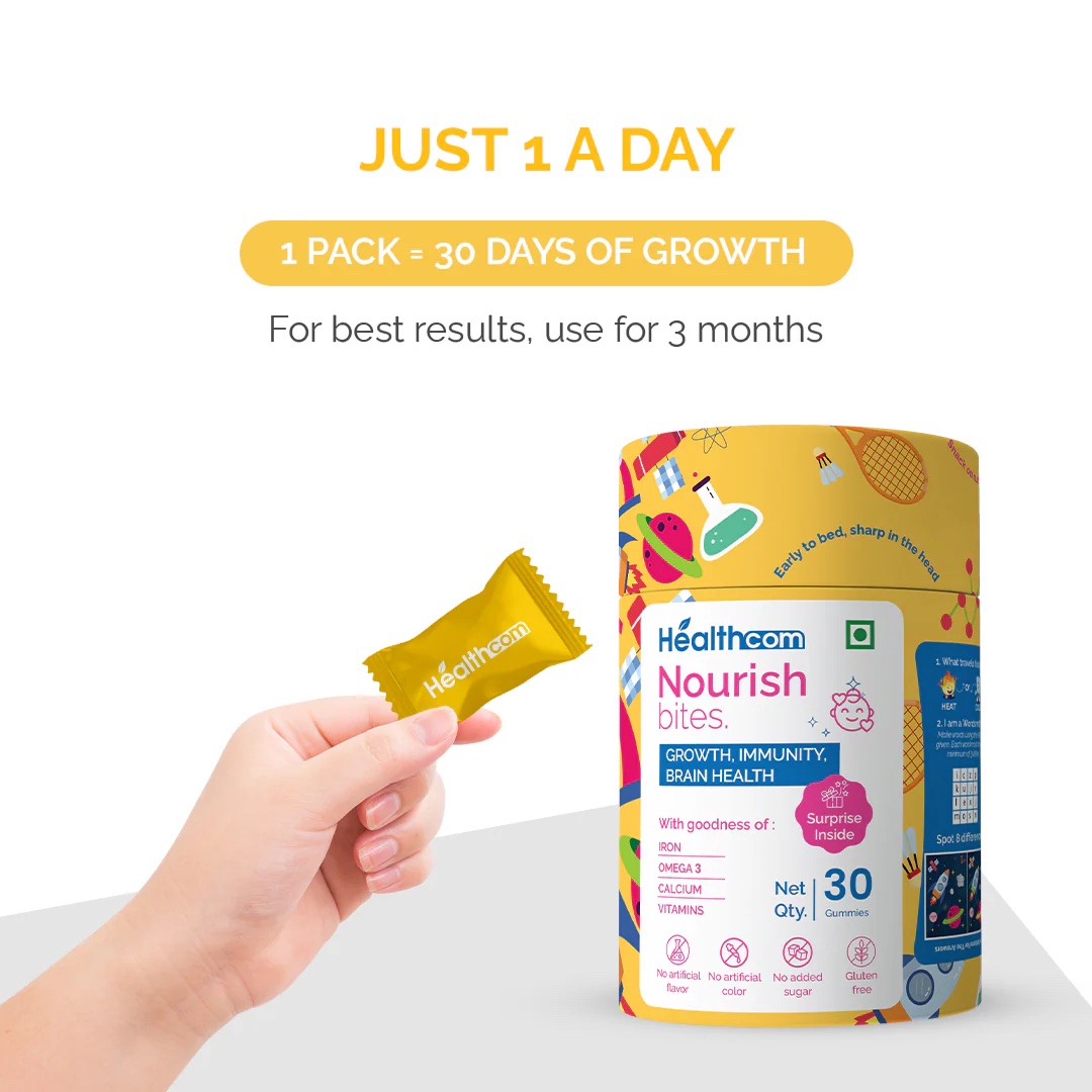 Healthcom Nourish Bites Gummies - Kids - Multivitamin (30 Gummies) - Image 6