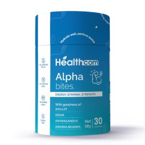 Healthcom Alpha Bites Gummies - Shilajit & Ashwagandha (30 Gummies)