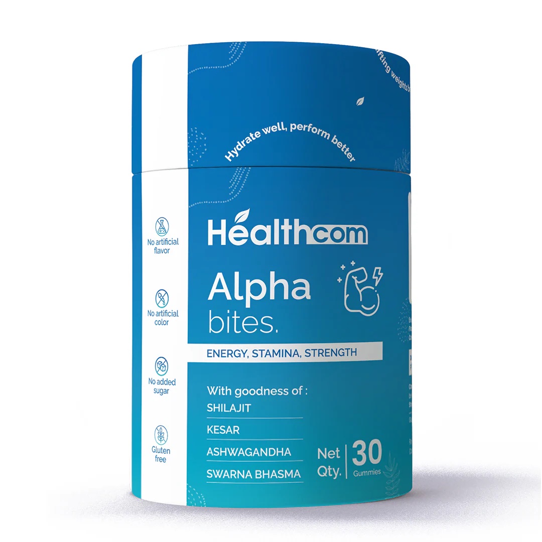 Healthcom Alpha Bites Gummies - Shilajit & Ashwagandha (30 Gummies)